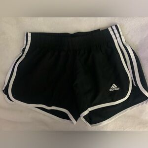 Adidas Women's Aero Ready Running Black and White Athletic Shorts SMALL BNWT
